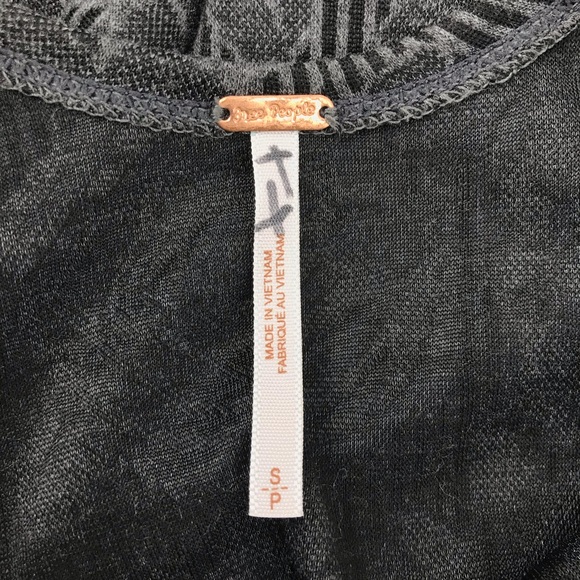 Free People Black Grey Rock Princess Rose and Tulle Dress - Picture 7 of 9